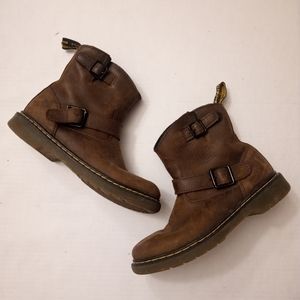 DR MARTENS | Blip brown buckle boots UK 2 US 3